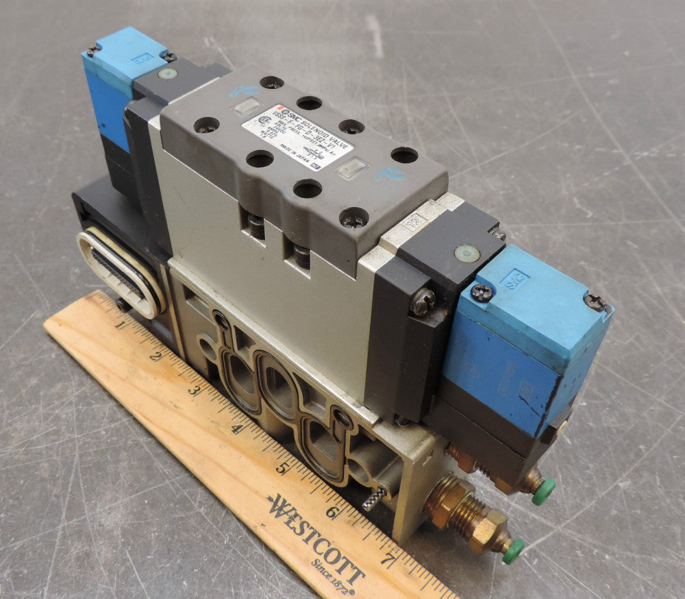 SMC VSS8-6-FG-D-3EZ-V1 Solenoid Valve Manifold Control Block 24V DC