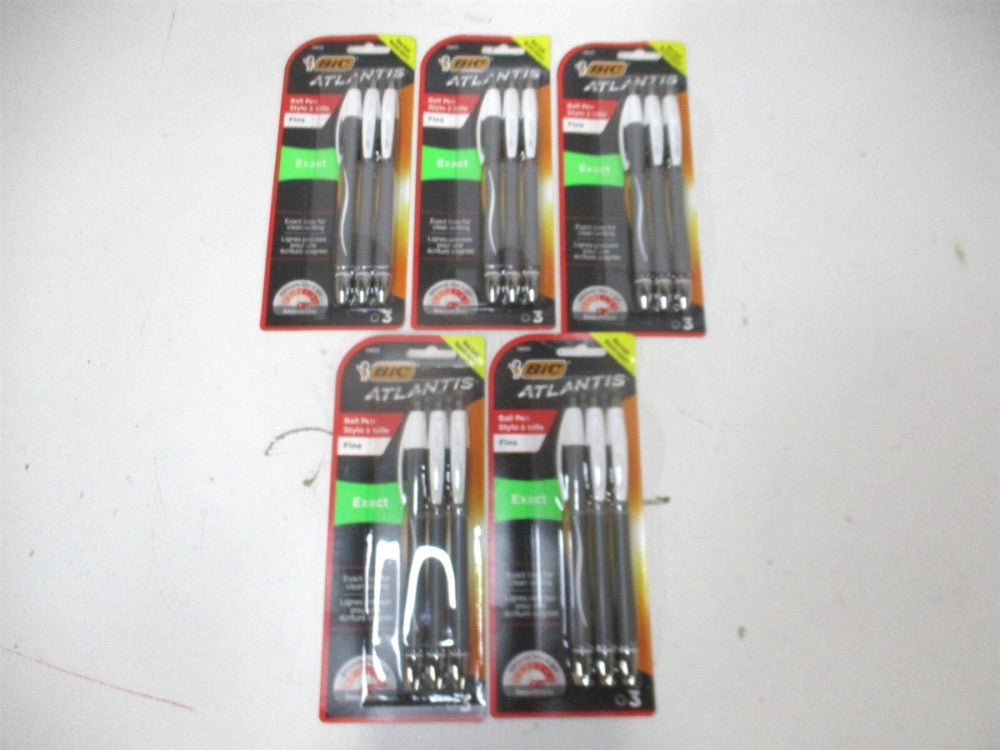 BIC Glide 0.7 mm Fine Point Exact Retractable Ball Point Pen 3ct - Lot of 3 