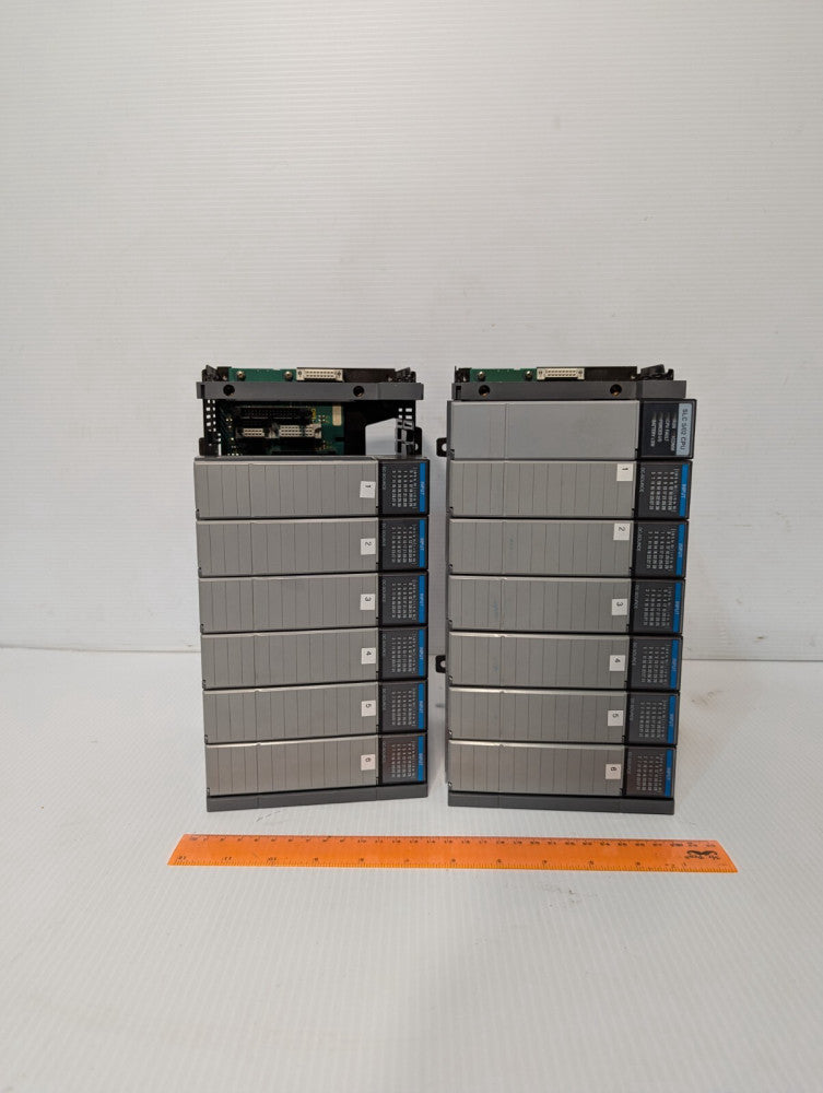 Allen-Bradley 1746-A7 7-slot rack with 6 1746-IV32 input modules