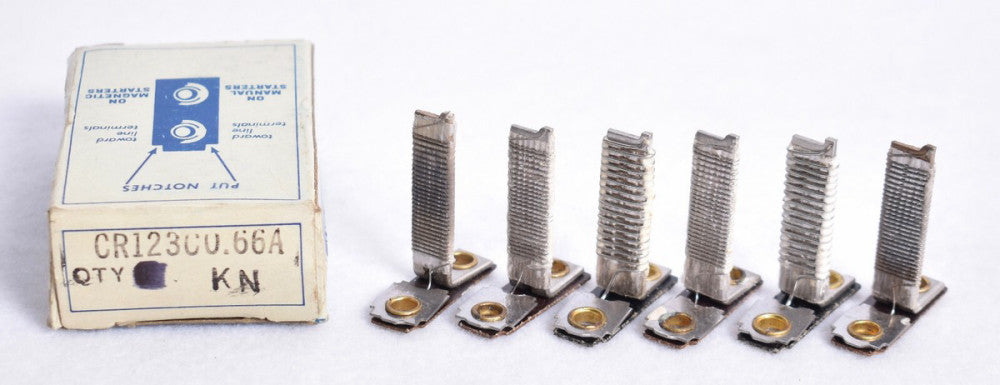 6 Count GE General Electric Thermal Overload Relay Heater Elements  CR123C0.66A