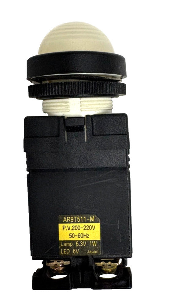 FUJI ELECTRIC WHITE INDICATOR LAMP LIGHT, DR22DOL. AR9T511-M, 200-220V