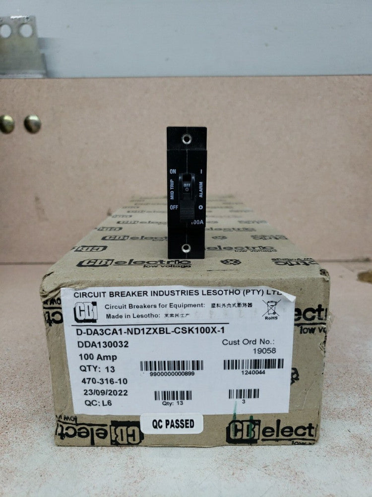 NEW CBI DDA130032, 100AMP CIRCUIT BREAKER 