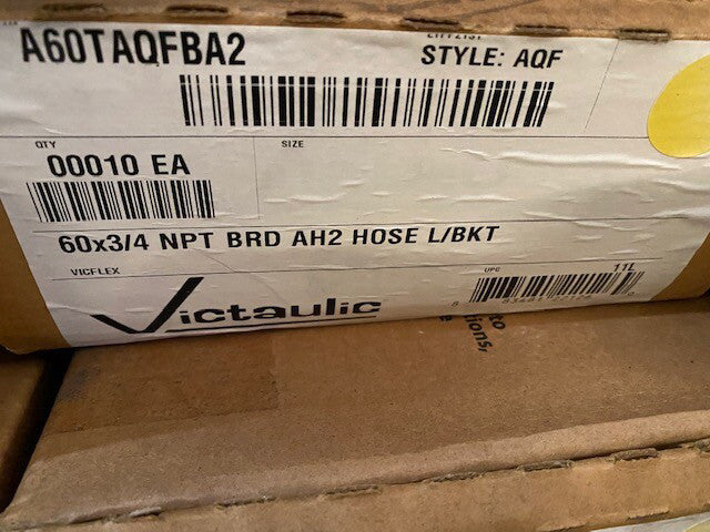 (10 Pack) Victaulic A60TAQFBA2 VicFlex™ Series AH2 60 x 3/4 in. NPT 300 Braided 