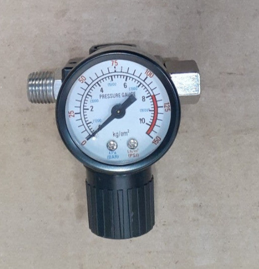PRESSURE GAGE/REGULATOR, 0-150 PSI, 0-10 BAR