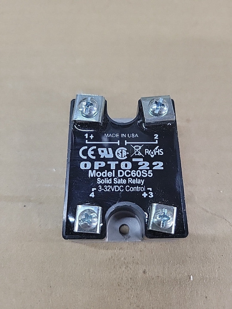 New Old Stock Opto 22 Model: DC60S5 Solid State Relay.  3 - 32 VDC Control  