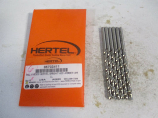 (85703411) 5/32 x 2" x 3-1/8" OAL 118° High Speed Steel Jobber Drill - Pack of 6