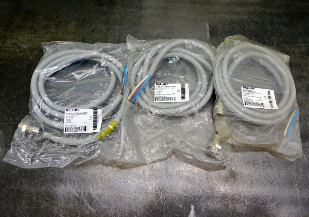 Balluff BDNCR01FNAAN01020M  5-Pole Receptacle Mini-Change 2m Lot of Three (3)