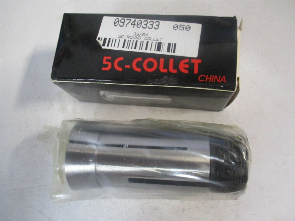 (230-4133) 33/64" x 3.28" OAL 0.0005 Inch TIR Steel 5C Round Collet 