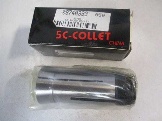 (230-4133) 33/64" x 3.28" OAL 0.0005 Inch TIR Steel 5C Round Collet 
