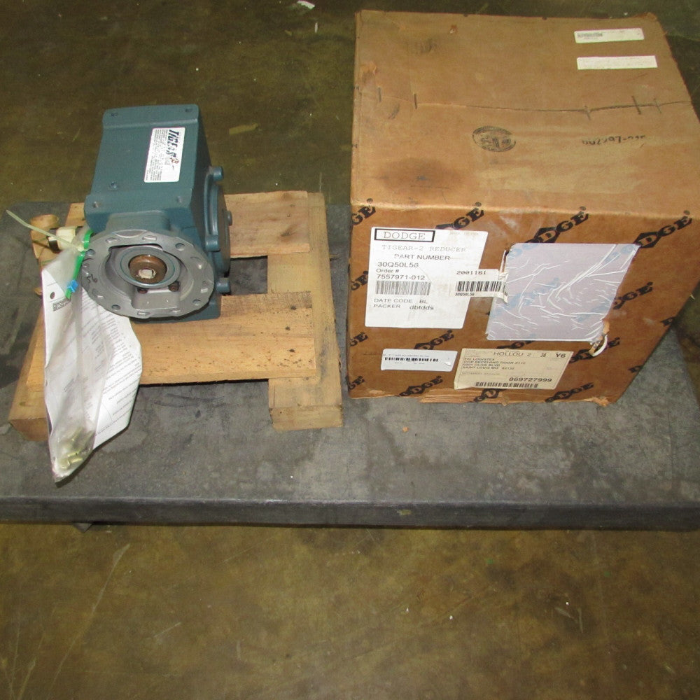 DODGE 30Q50L56, RIGHT ANGLE GEARBOX , 50:1 ,C-FACE MOUNT, BRAND NEW! MAKE OFFER!