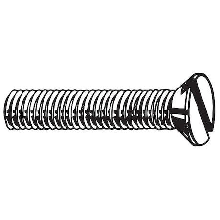 Zoro Select M24540.100.0040 M10-1.50 X 40 Mm Slotted Flat Machine Screw, Zinc