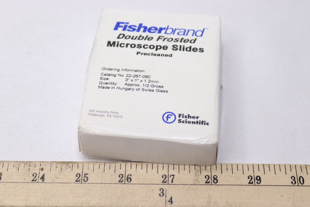 (72-Pk) Fisherbrand Double Frosted Microscope Slide 3" x 1" x 1.2mm  22-267-080