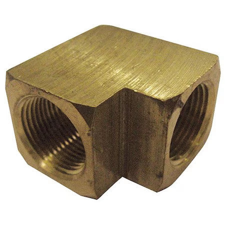 Zoro Select 6Ayu0 90 Degrees Elbow Brass 90 Degrees Female Elbow, 3/4 In Female