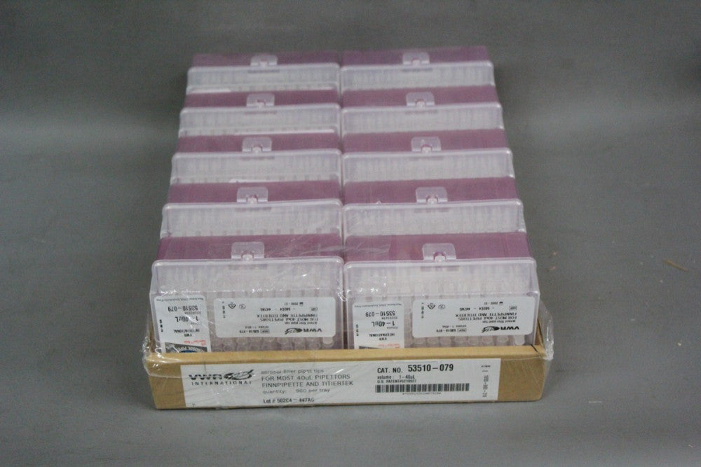 960 NEW VWR AEROSOL FILTER 1-40uL PIPET PIPETTE TIPS 53510-079