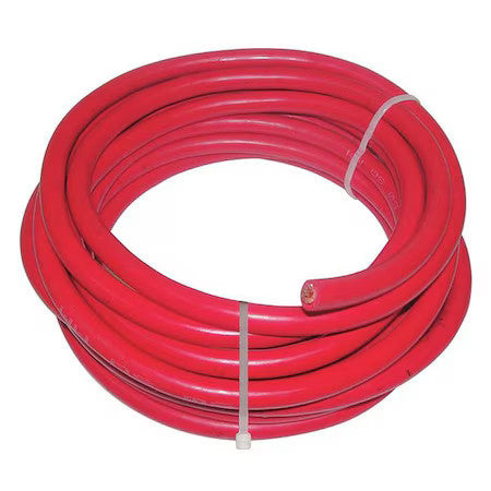 Westward 19Ye22 Welding Cable,6 Awg,25 Ft.,Red,Rubber