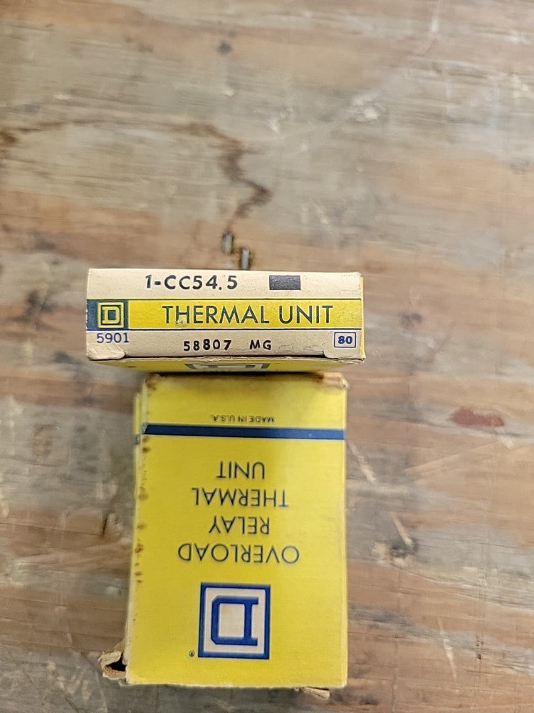 1- New Old Stock! Square D CC54.5 Overload Relay Thermal Unit