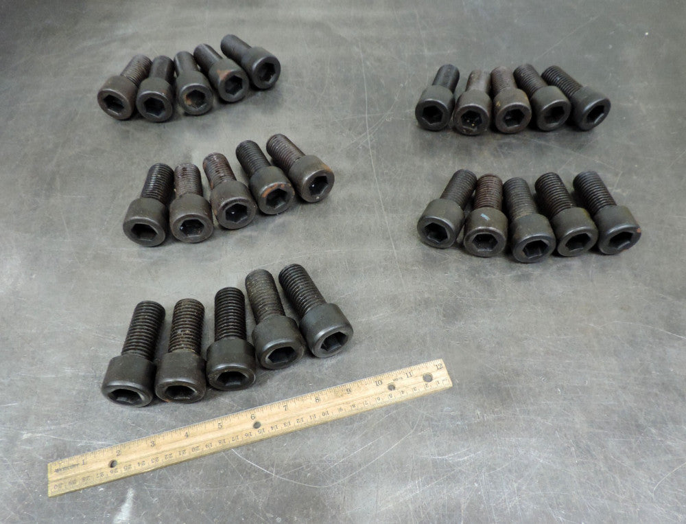 Allen Bolt Socket Head Cap 2-1/4""x 1" SAE Coarse Lot of Twenty Five (25)