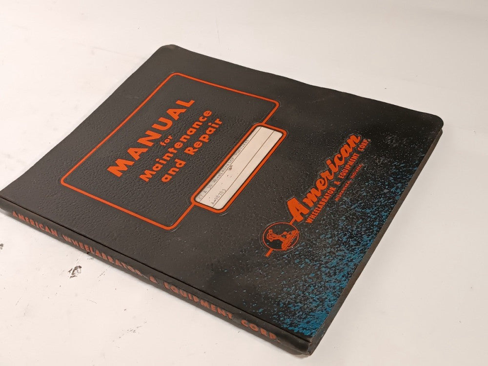 America Wheelabrator A-98783 27x36 Tumblast Maintenance & Repair Manual