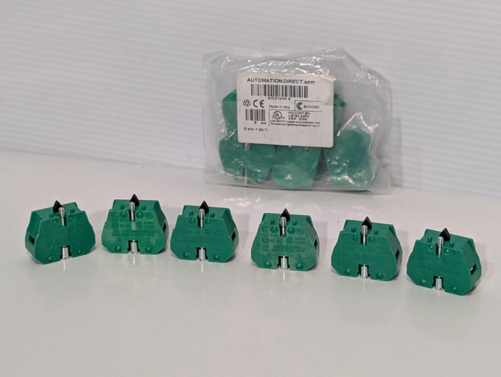 Lot of 11: Automation Direct ECX1040/ ECX1040-5 pushbutton switch contact blocks