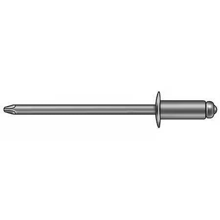 Stanley Engineered Fastening Sd614bs200 Blind Rivet, Dome Head, 3/16 In Dia.,