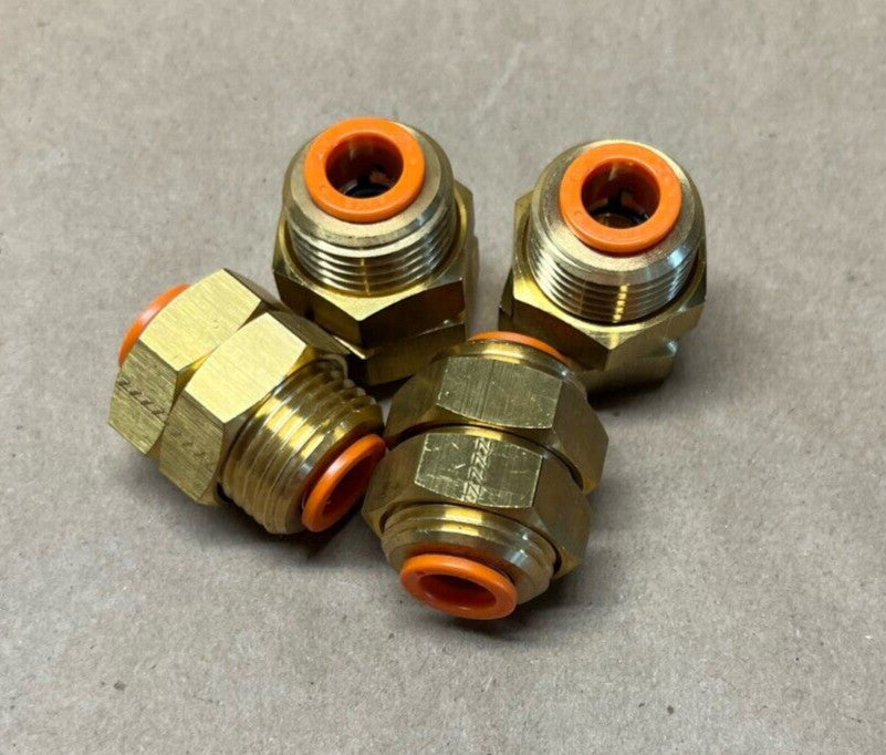 Lot of 4 SMC Spore 3/8 Brass Fittings