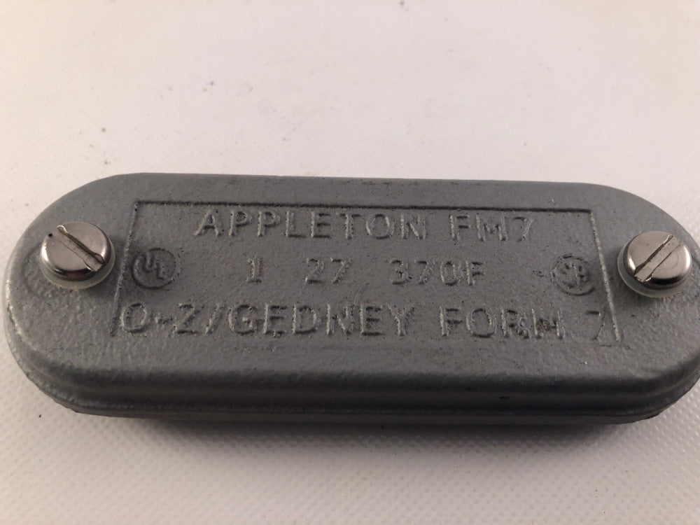 Appleton 370F Conduit Body Cover, 1",  Form 7, Iron Alloy  NEW. (Lot Of 5)
