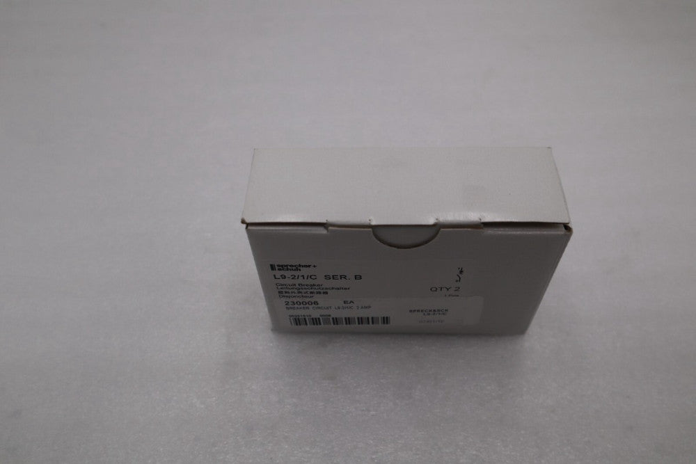 (BOX OF 2) Sprecher + Schuh L9-1/1/C Ser B Circuit Breaker 1-Pole NOB #G665A