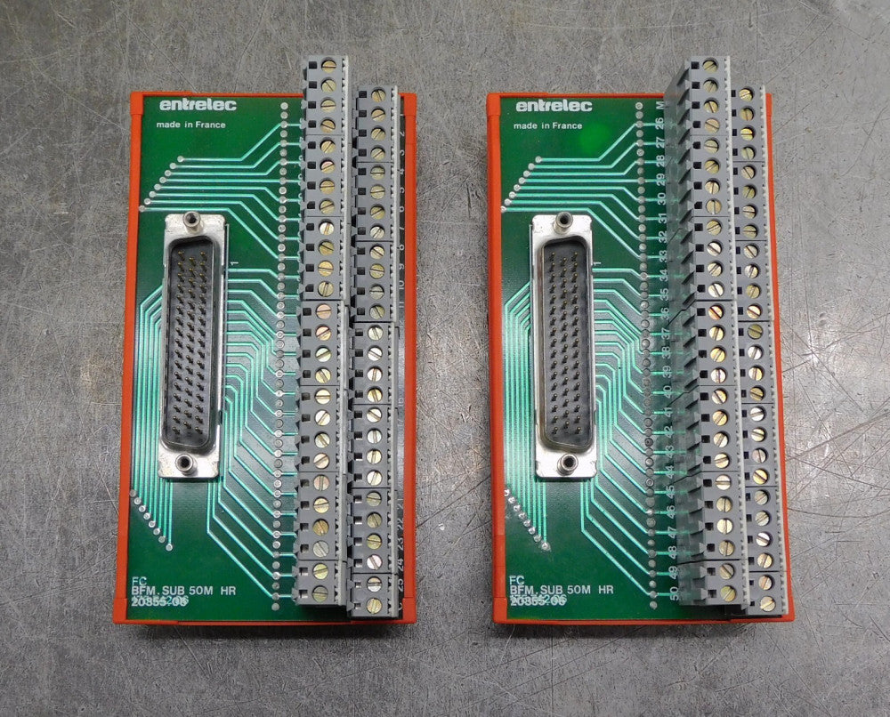 Entrelec FC BFM. SUB 50M HR 20355.06  Terminal Connector Module Lot of Two (2)