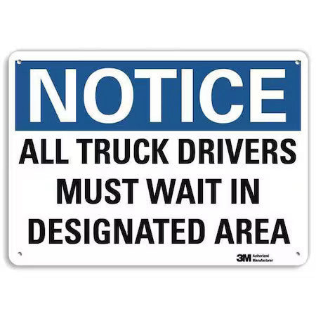 Lyle U5-1057-Ra_14X10 Reflective  Loadiing & Unloading Sign, 10 In Height, 14