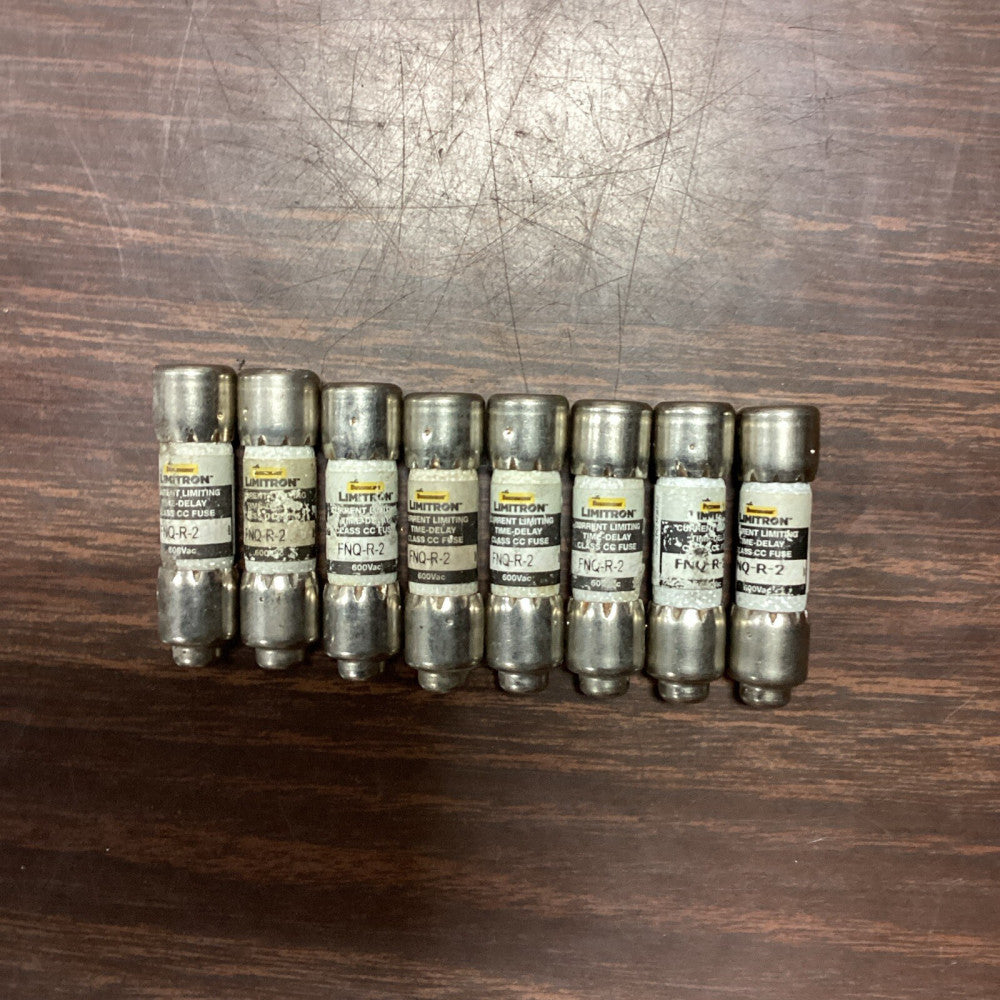 (Lot of 8) Eaton Bussmann Limitron Series FNQ-R-2 600Vac Fuses