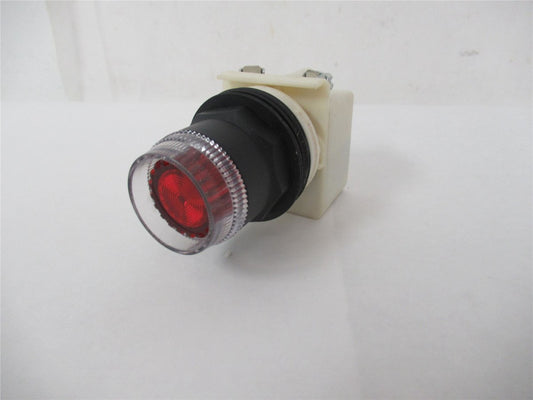 248872 New-No Box; Schneider 9001SK1L1R Pushbutton Switch Red 30 mm Illuminated