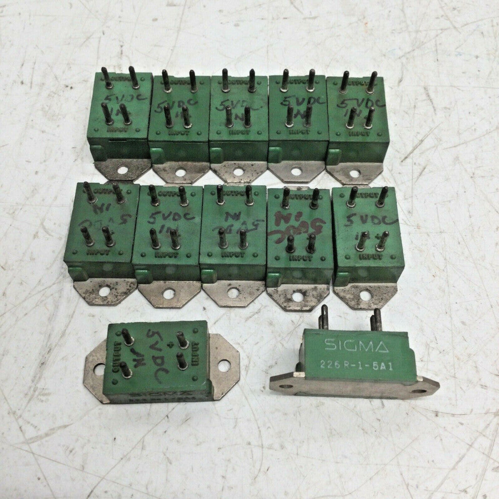 SIGMA 226R-1-5A1 Solid State Relay, 4 Pin, 5VDC (LOT of 12)