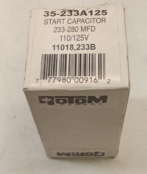 Rotom Canada 35-233A125 Start Capacitor 233-280 MFD 110/125V