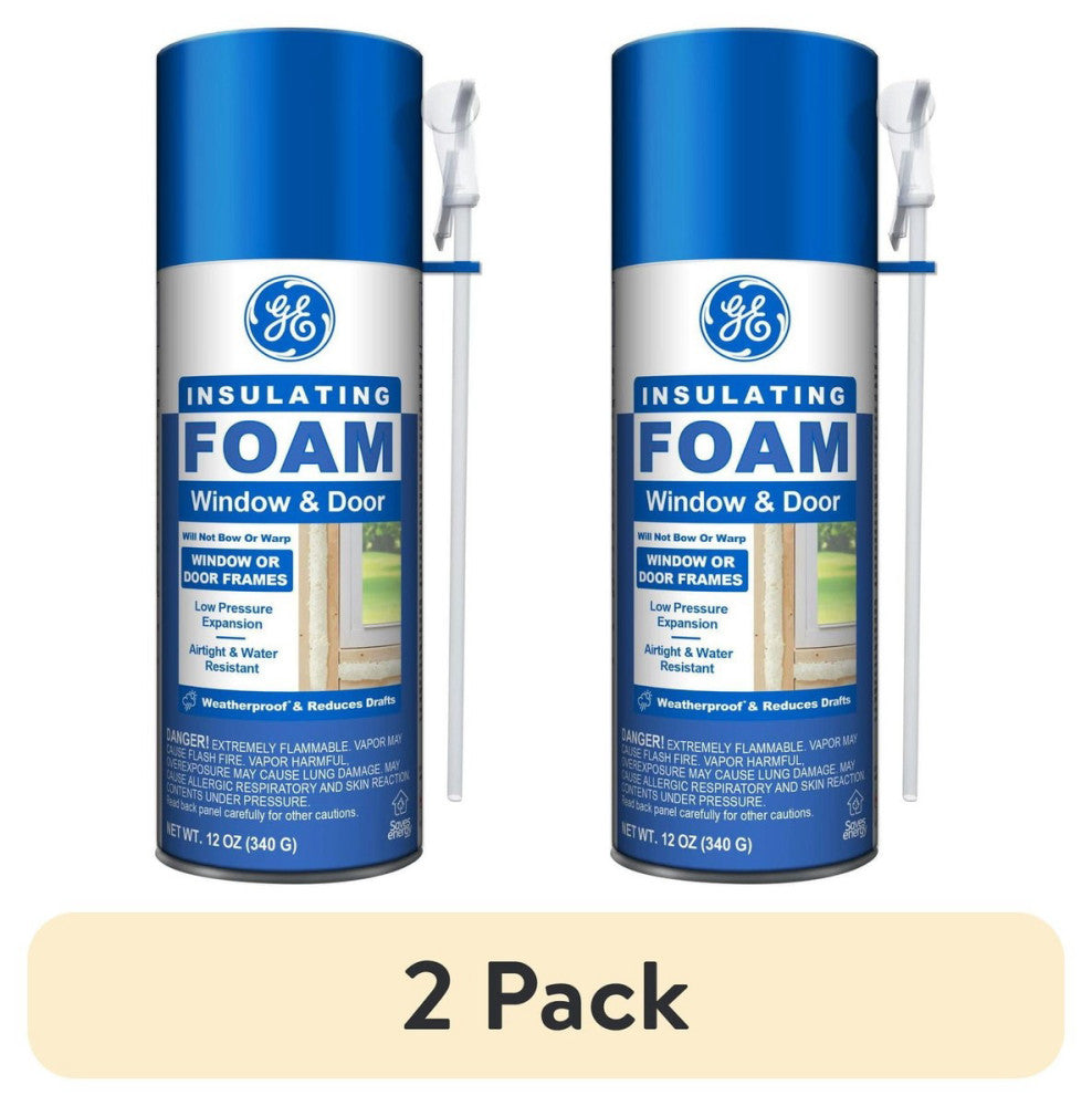 (2 pack) Window & Door Insulating Foam, Pack of 1, Yellow 12 oz Can