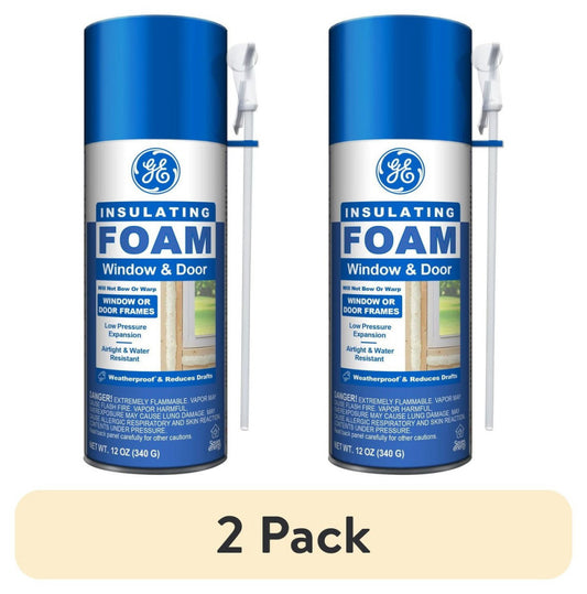 (2 pack) Window & Door Insulating Foam, Pack of 1, Yellow 12 oz Can