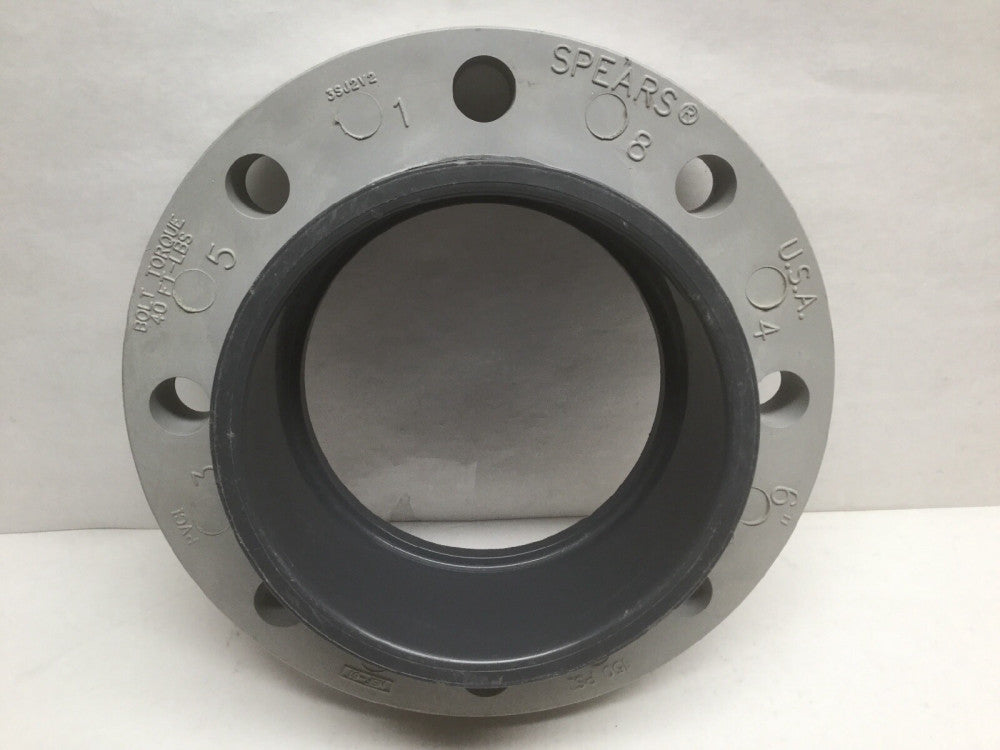 SPEARS 854-060 3SJ2V2 6" Flange Coupling, Schedule 80 PVCI, 150 PSI