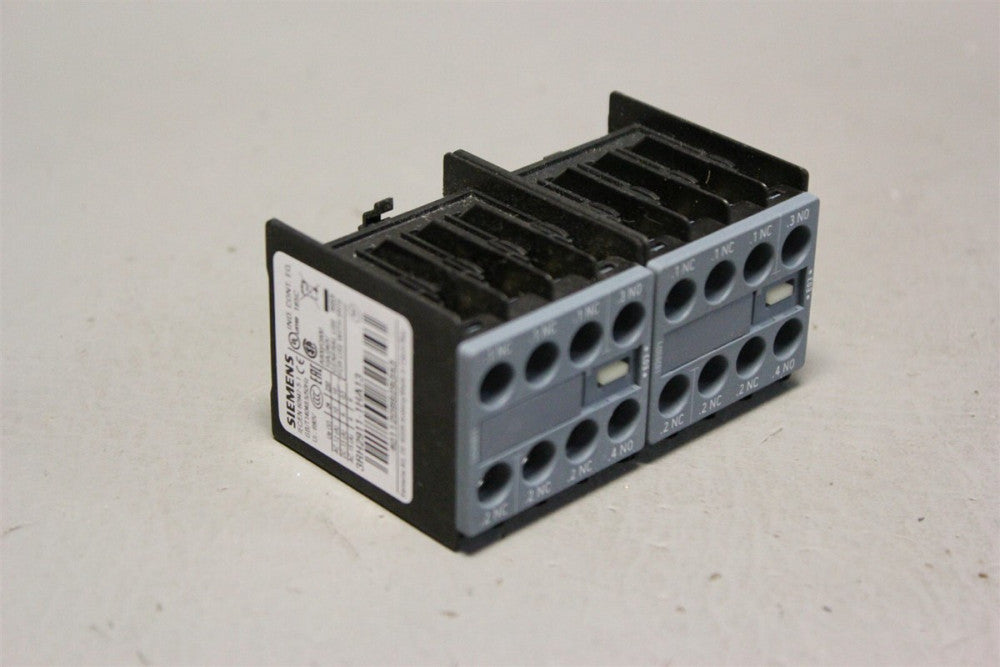 LOT OF 2 UNUSED SIEMENS AUXILIARY CONTACTS BLOCK 3RH2911-1HA13