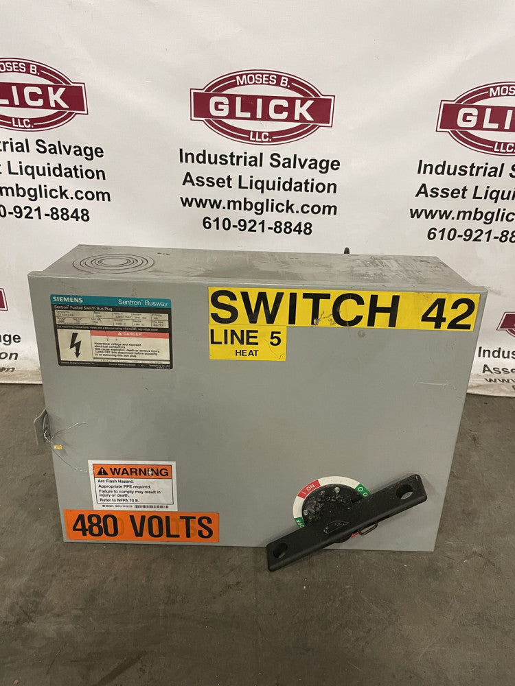 Siemens SXID4640 200A Fusible Switch Bus Plug 600V 3PH