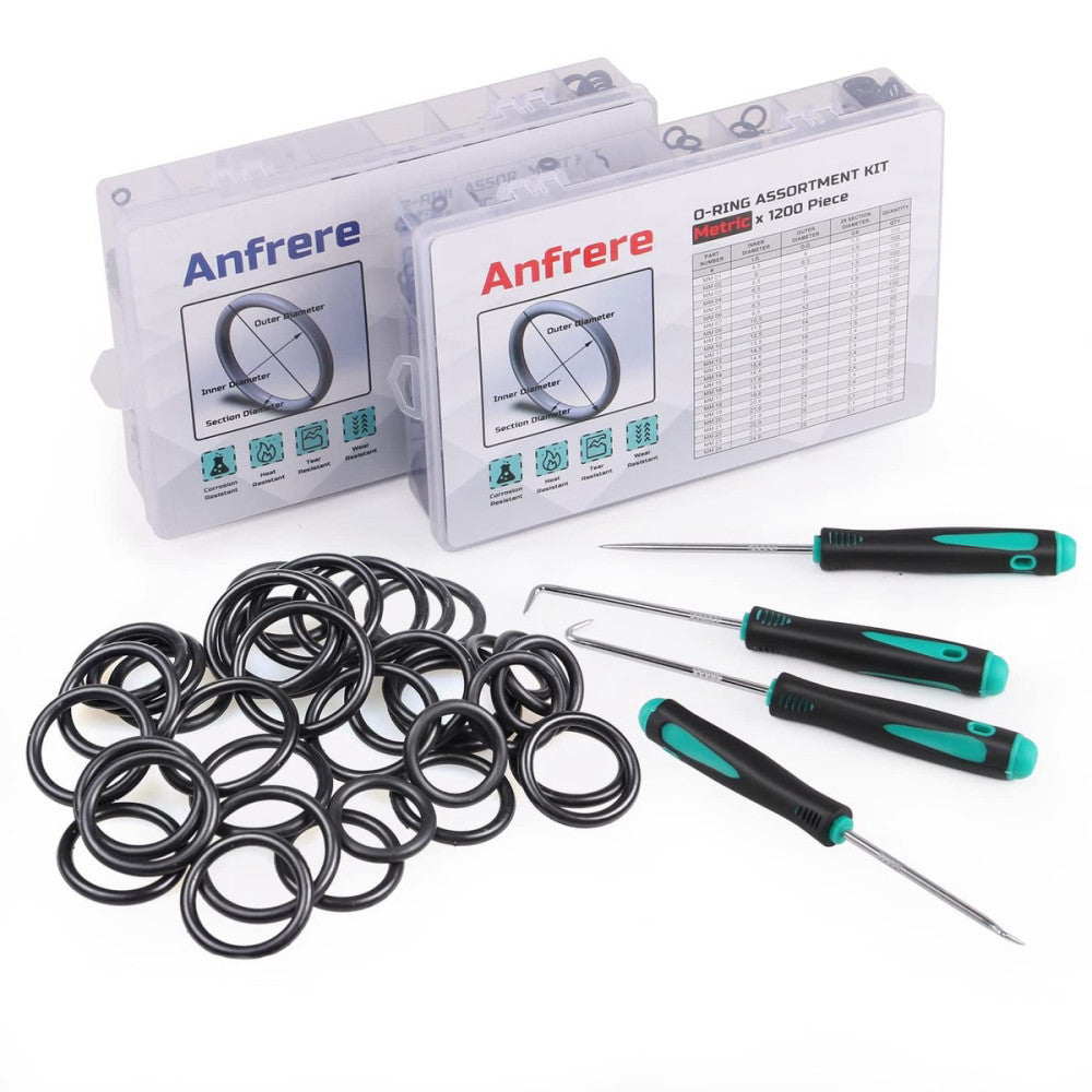 2400pcs Universal Rubber O Ring Kit, 48 Size Industrial Grade SAE & Metric O-...