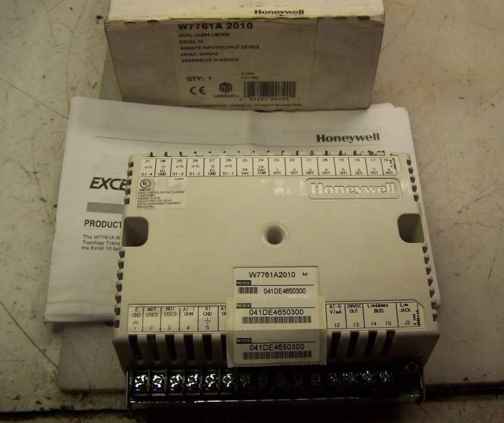 NEW HONEYWELL EXCEL 10 REMOTE INPUT/OUTPUT DEVICE 24 VAC  W7761A2010