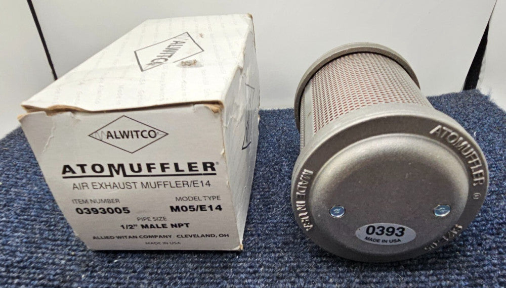 Alwitco Allied Witan 0393005 Air Exhaust Muffler 1/2" Male NPT E14 M05/E14