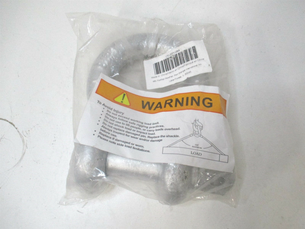 (2XY28) 1" x 1-1/8" x 1-11/16" 17000 lb Carbon Steel Galvanized Anchor Shackle 