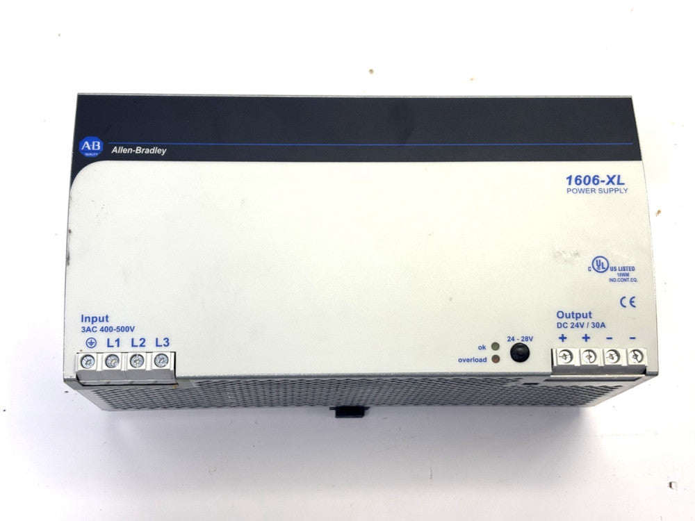 ALLEN BRADLEY POWER SUPPLY1606-XL720E-3 PH, 380/480V AC, 720 W, 24-28V DC OUTPUT