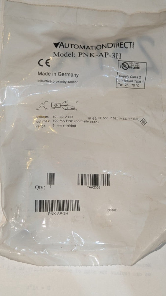Automation Direct Inductive Proximity Sensor PNK-AP-3H New & Sealed