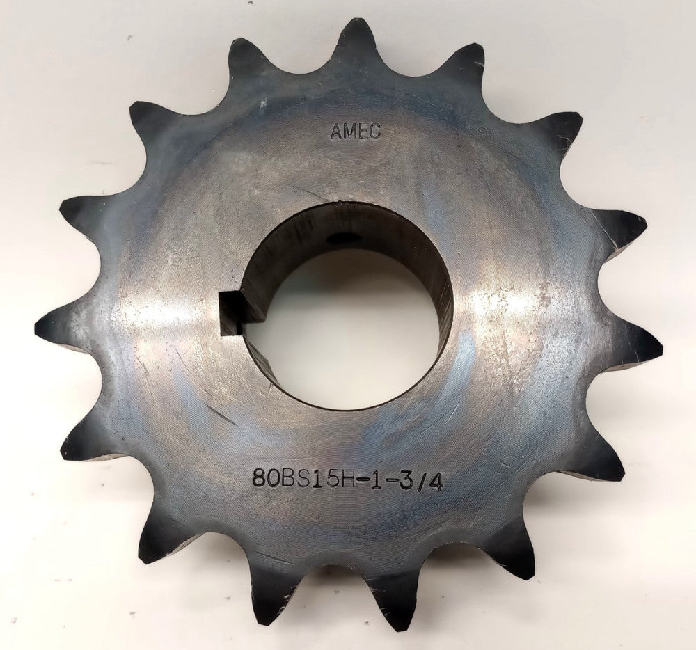 Amec 80BS15H-1-3/4 Hardened 15T 1-3/4" Keyed Bore Sprocket 80BS15H134