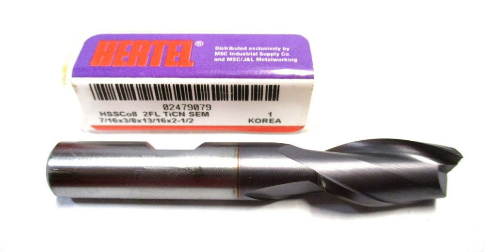 NEW (02479079) 7/16 x 3/8 x 13/16 x 2-1/2 2-Flute CC SE Cobalt Square End Mill