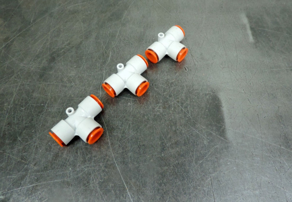 SMC 1/2" X 1/2" Push to Connect Tee Fitting Lot of (3) Three