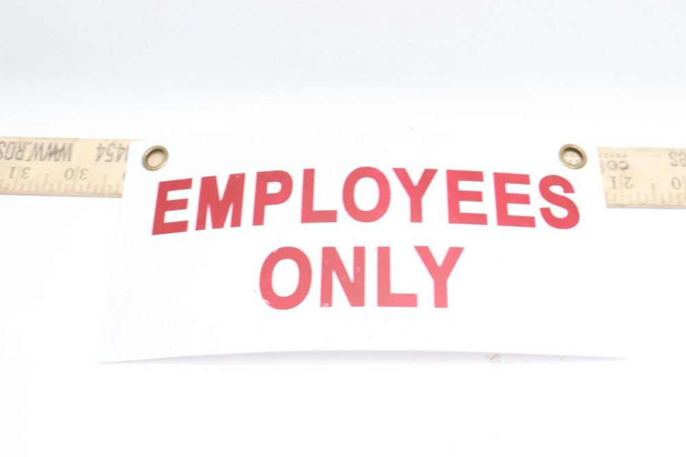 Employees Only Sign 7" x 10" 