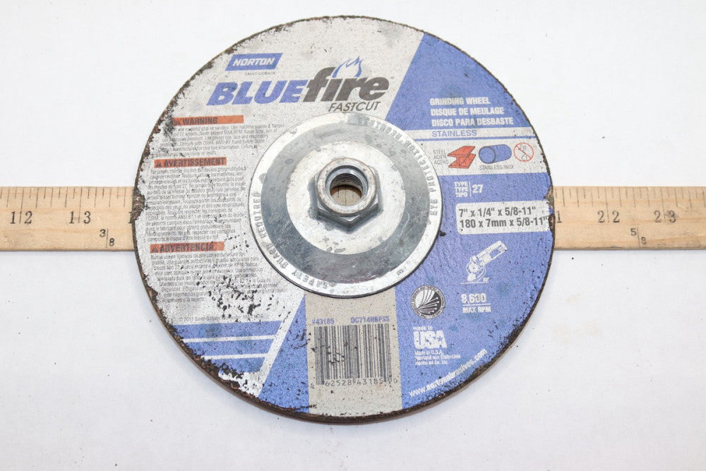 Norton Abrasives Blue Fire Plus Fast Cut Depressed Center Abrasive Wheel T27 