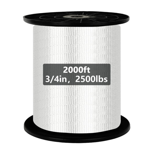2500Lbs Mule Tape 2000ft X 3/4’’ Polyester Mule Webbing for Wire & Cable Cond...